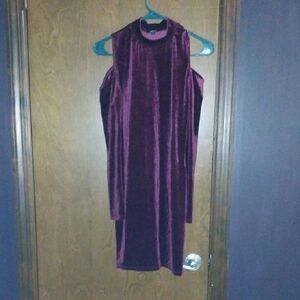 Ambiance Burgundy Velvet Long Sleeve Dress